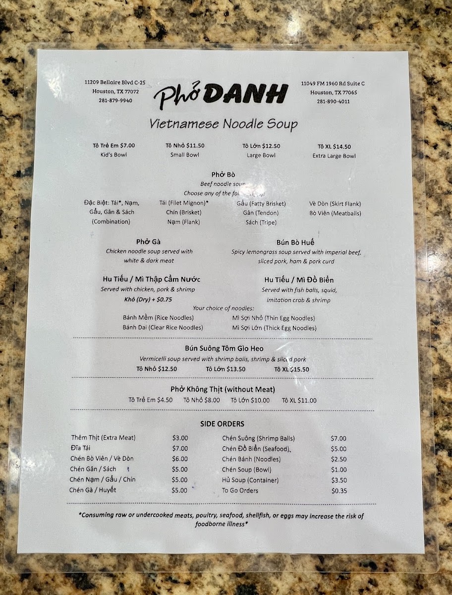 Pho Danh Menu - Image 3